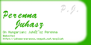 perenna juhasz business card